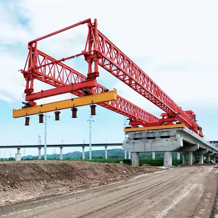 Máquina montadora de puentes para construcción